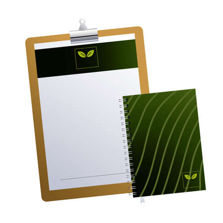 clipboard with notebook brands company vector illustration designのイラスト素材