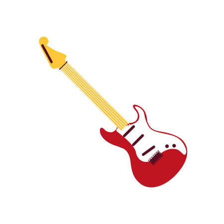 electric guitar musical on white background vector illustrationのイラスト素材