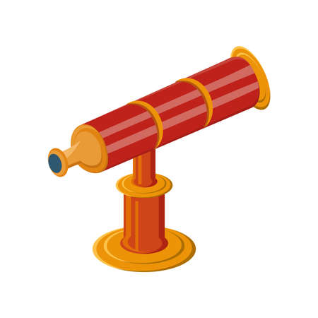 old telescope on white background vector illustration designのイラスト素材