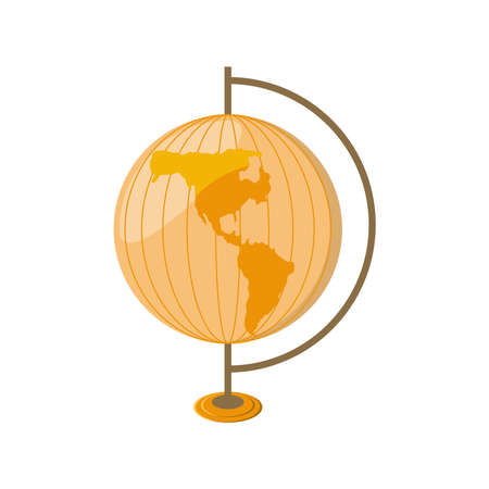 terrestrial globe on white background vector illustration designのイラスト素材