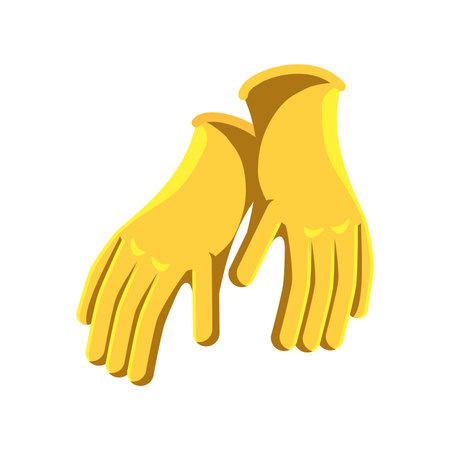 garden gloves detailed style icon design, Gardening planting and nature theme Vector illustrationのイラスト素材