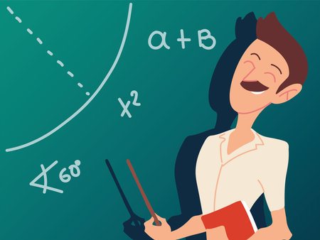 happy teachers day card with man vector illustration design