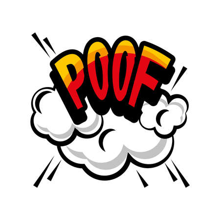 pop art poof explosion bubble detailed style icon design of retro expression comic theme Vector illustrationのイラスト素材