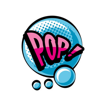 pop art pop bubble detailed style icon design of retro expression comic theme Vector illustrationのイラスト素材