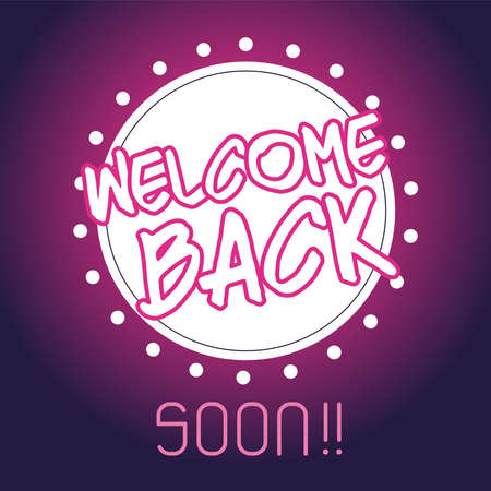welcome back after pandemic, we are working again vector illustration designのイラスト素材