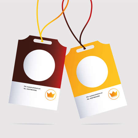 Id card, corporate identity template on white background vector illustration designのイラスト素材