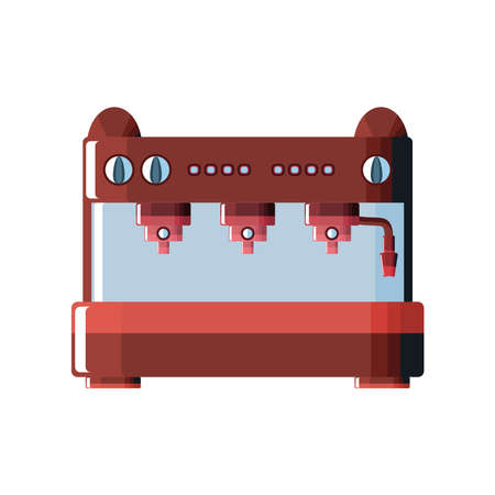 coffee machine in white background vector illustration designのイラスト素材