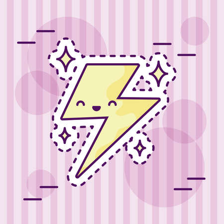 thunder or lightning,   vector illustration designのイラスト素材