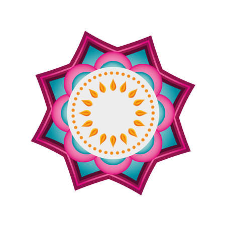 floral mandala or decoration oriental on white background vector illustration designのイラスト素材