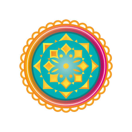 floral mandala or decoration oriental on white background vector illustration designのイラスト素材