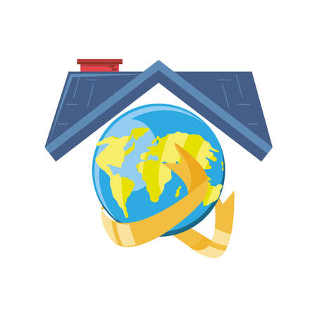 international human rights, world home ribbon awareness vector illustration detailedのイラスト素材