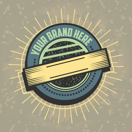 stamp grunge layout style, vintage insignia   brand vector illustrationのイラスト素材