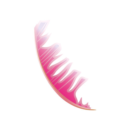 pink feather decoration gradient color icon vector illustrationのイラスト素材