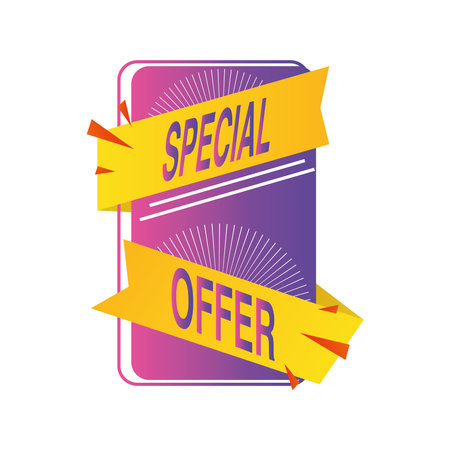 special offer season, promotion sale commerce banner vector illustrationのイラスト素材