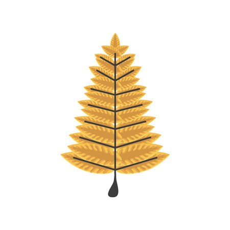 atumnal leaf nature organic season vector illustrationのイラスト素材