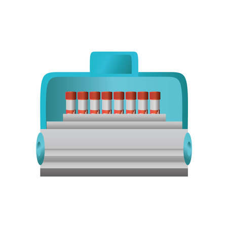 covid 19 virus tests tubes in medical kit design of 2019 ncov cov and coronavirus theme Vector...