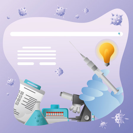 covid 19 virus research and vaccine icon set design of 2019 ncov cov and coronavirus theme Vector illustrationのイラスト素材