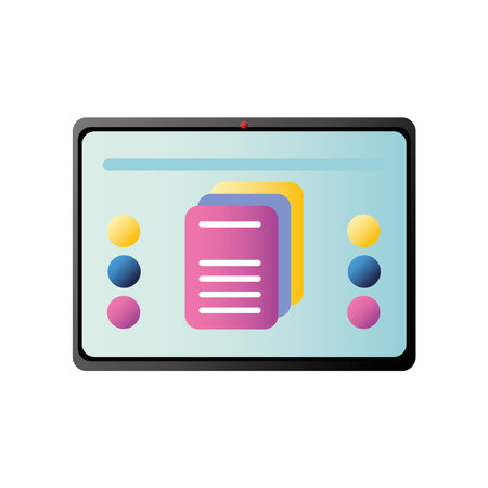 back to school online class lesson book icon vector illustrationのイラスト素材