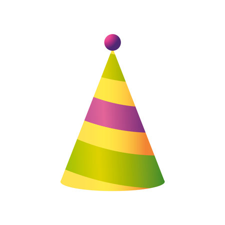 mardi gras party hat celebration festive icon vector illustrationのイラスト素材