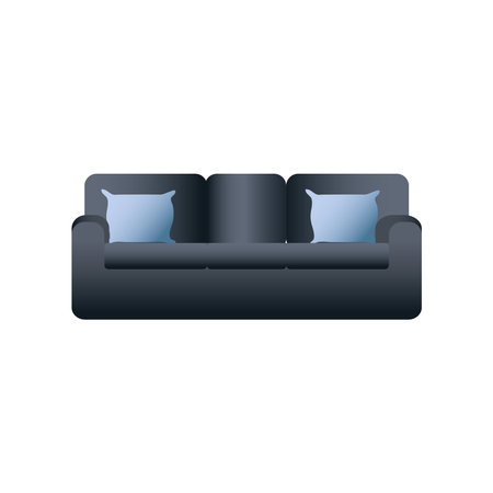 home remodeling sofa with cushions decoration renovation icon design vector illustrationのイラスト素材