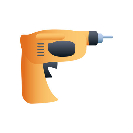 home remodeling interior tool electric drill icon design vector illustrationのイラスト素材