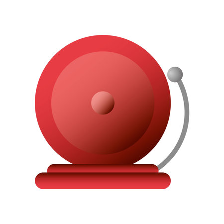 alarm bell emergency equipment icon design vector illustrationのイラスト素材