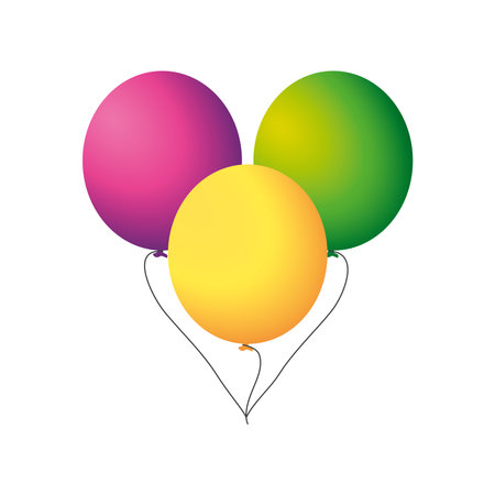 mardi gras balloons decoration and celebration vector illustrationのイラスト素材