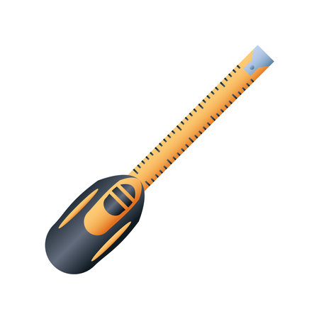 home remodeling tool measuring tape roulette icon design vector illustrationのイラスト素材