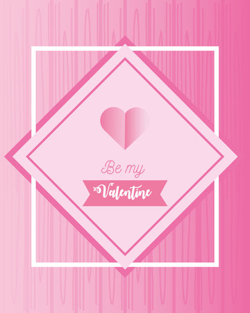 happy valentines day paper heart love romantic greeting card vector illustrationのイラスト素材