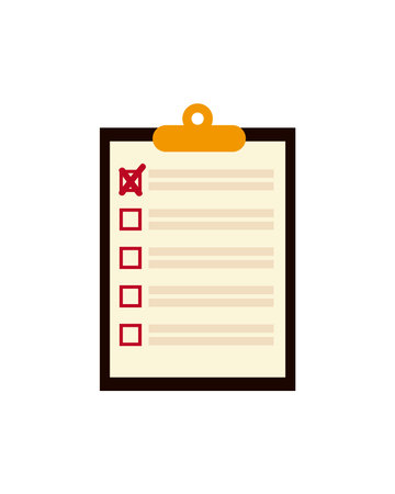 postal service clipboard check mark list icon vector illustrationのイラスト素材