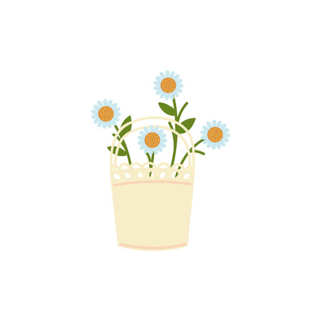 gardening, potted flowers nature icon isolated design vector illustrationのイラスト素材