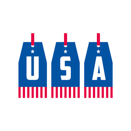 Made in usa labels design, American quality business and national theme Vector illustrationのイラスト素材
