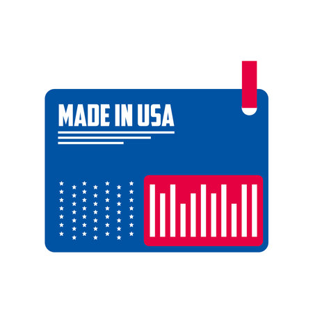 Made in usa card design, American quality business and national theme Vector illustrationのイラスト素材