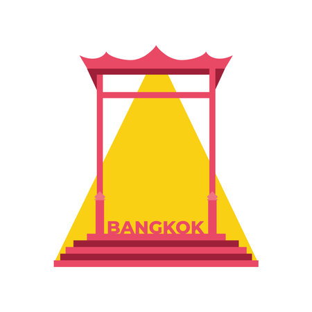 bangkok city stamp design, Travel tourism and tour theme Vector illustrationのイラスト素材