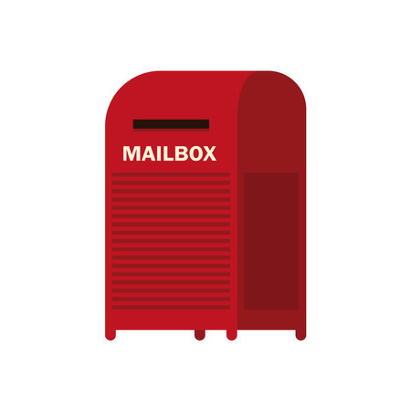 postal service mailbox courier icon image vector illustrationのイラスト素材