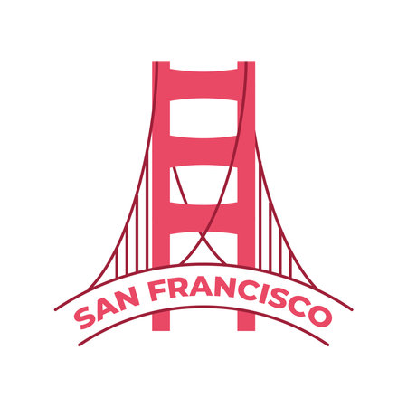 san francisco city stamp design, Travel tourism and tour theme Vector illustrationのイラスト素材