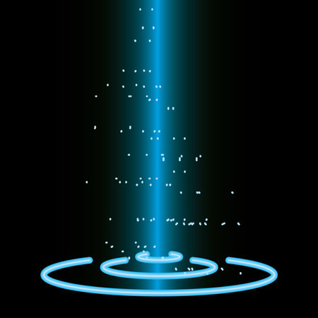 Neon blue background design, Decoration advertising and fluorescent light theme Vector illustrationのイラスト素材