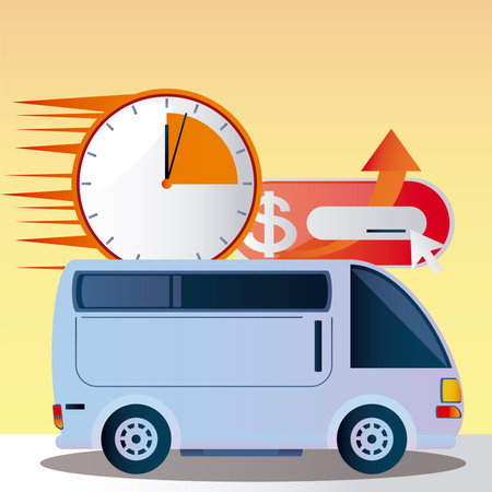 online shopping free delivery service speed vector illustrationのイラスト素材