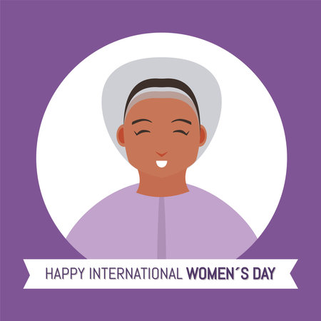 womens day, old woman grandma character vector illustrationのイラスト素材