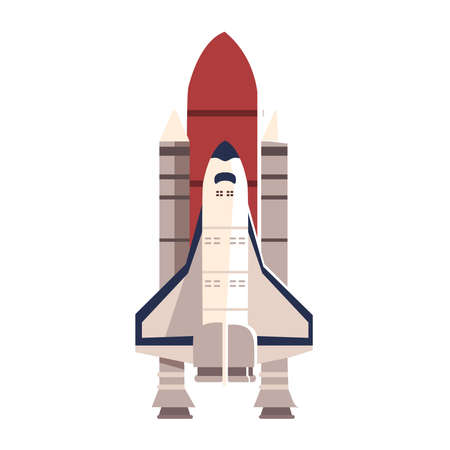 space shuttle launching detailed vector icon vector illustrationのイラスト素材