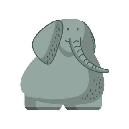 cute elephant jungle animal in cartoon abstract design vector illustrationのイラスト素材