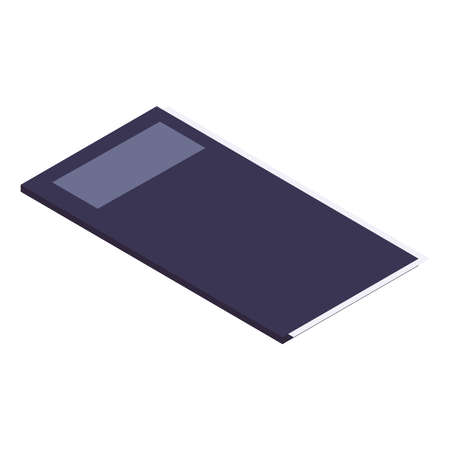 notebook cover page supply icon isometric style vector illustrationのイラスト素材