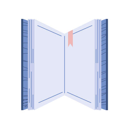 open book bookmark learn study vector illustration cartoon icon isolated styleのイラスト素材