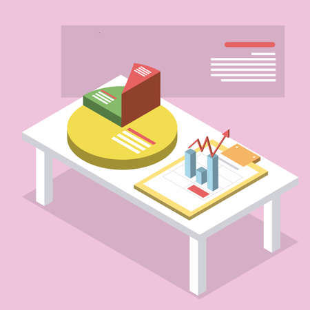 tax financial chart table clipboardのイラスト素材