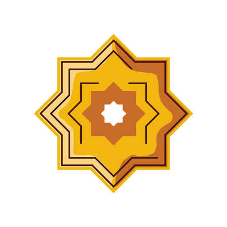 gold ornament decoration vector illustration cartoon isolated styleのイラスト素材