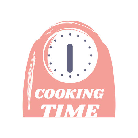 cooking time clock equipment vector illustration sketch isolated style