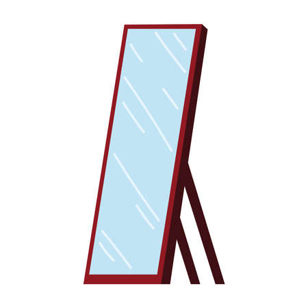 mirror furniture decoration interiorのイラスト素材