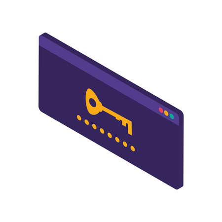 website password access security vector illustration isometric icon isolatedのイラスト素材