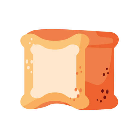 bread baked fresh food breakfastのイラスト素材