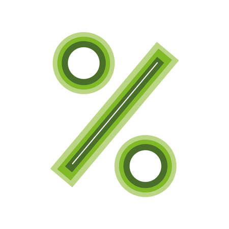 green percent sign market iconのイラスト素材